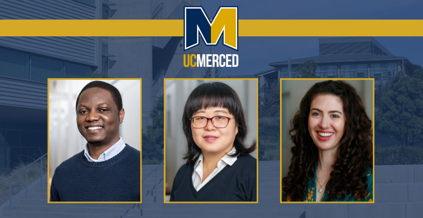 This year's Hellman Fellows: Adeyemi Adebiyi, Qian Wang and Meredith Van Natta 